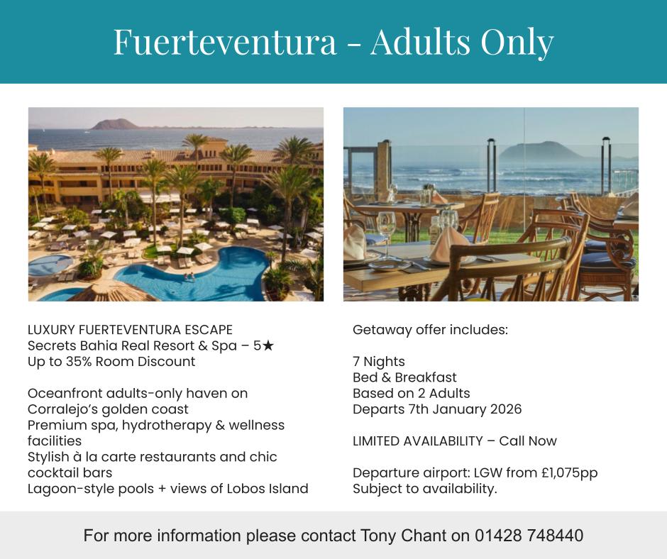 Holiday offer in the Canaries from Travel Tony